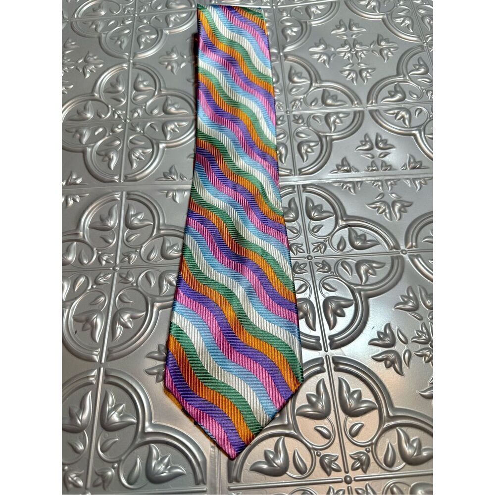 Paul Fredrick colorful silk tie